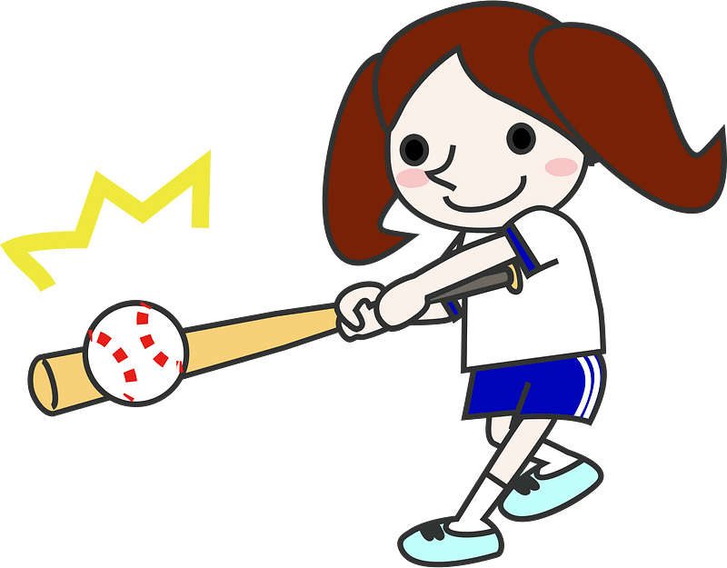 Girl Plays Softball clipart. Free download transparent .PNG Creazilla