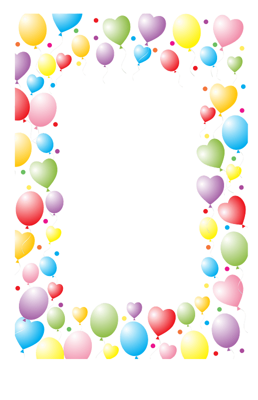 Frame with Balloons clipart. Free download transparent .PNG Creazilla