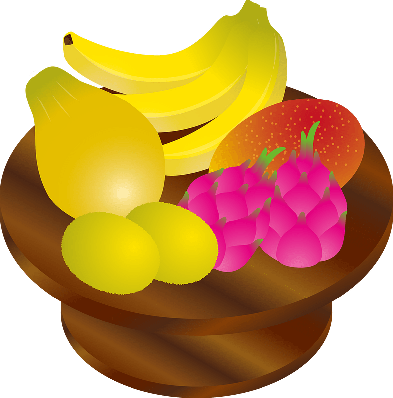 Bowl with Fruits 클립 아트