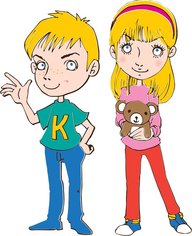 Sister and Brother clipart