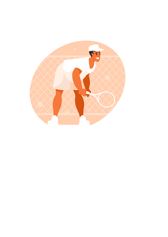 Tennis player vector immagine clipart