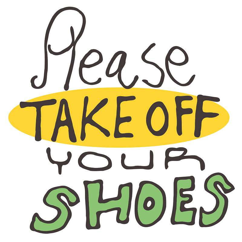 Take Off Your Shoes clipart