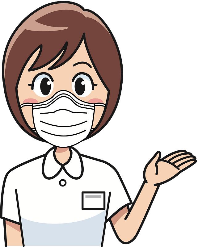 Happy Nurse in a Mask clipart. Free download transparent .PNG Creazilla