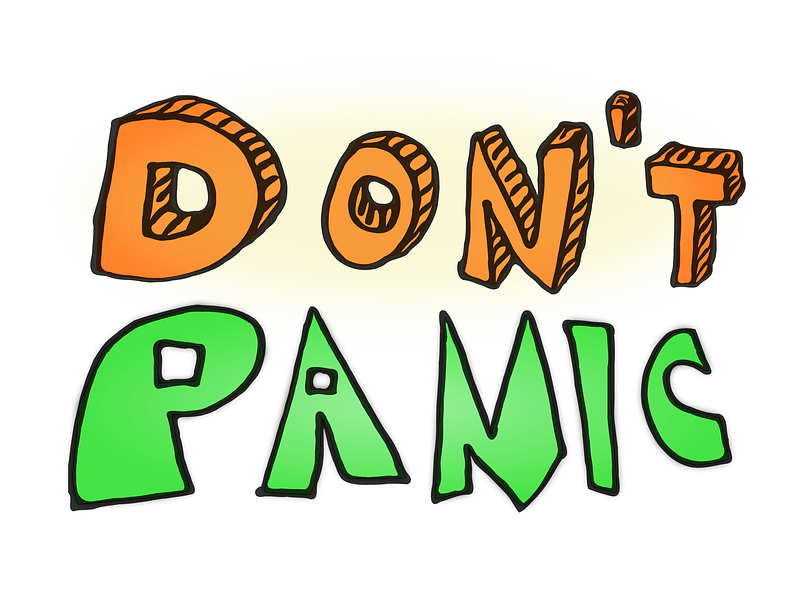 Dont Panic 2 clipart