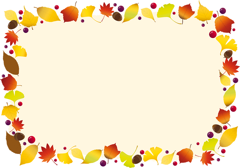 Autumn leaves frame clipart