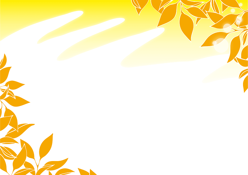 Autumn leaves frameのクリップアート