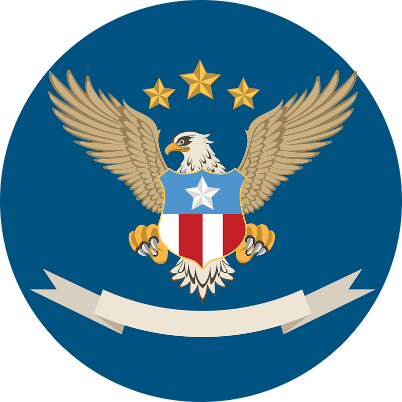 Bald eagle coat of arms clipart. Free download transparent .PNG Creazilla