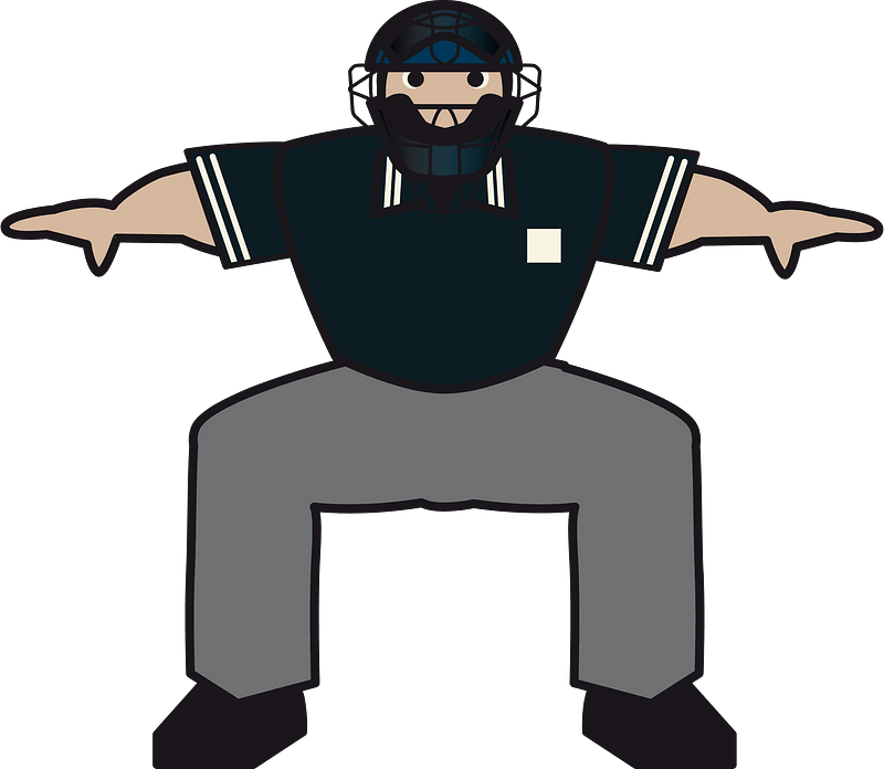 Baseball referee klipart