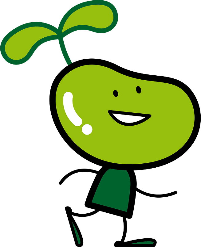 Bean character clipart. Free download transparent .PNG Creazilla