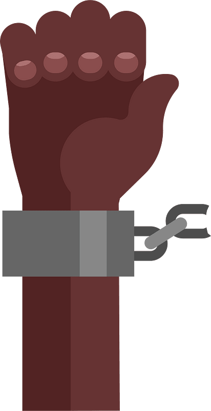 Black hands shackles clipart. Free download transparent .PNG | Creazilla