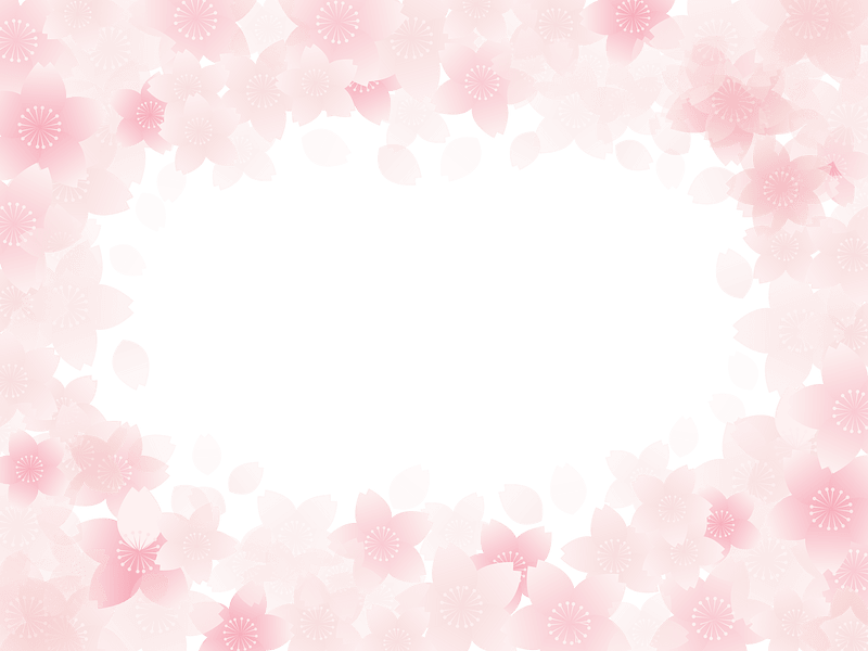 Cherry blossoms frameのクリップアート