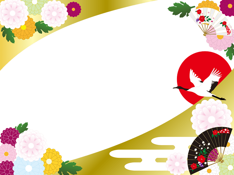 Flower frameのクリップアート