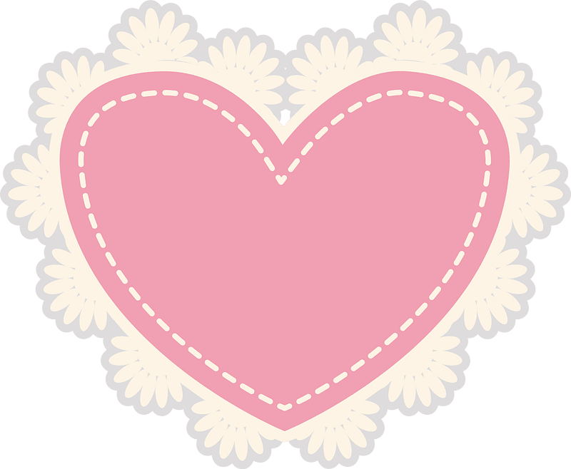 Heart lace clipart. Free download transparent .PNG | Creazilla