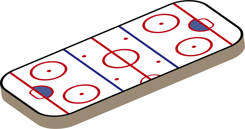 Ice hockey rink clipart