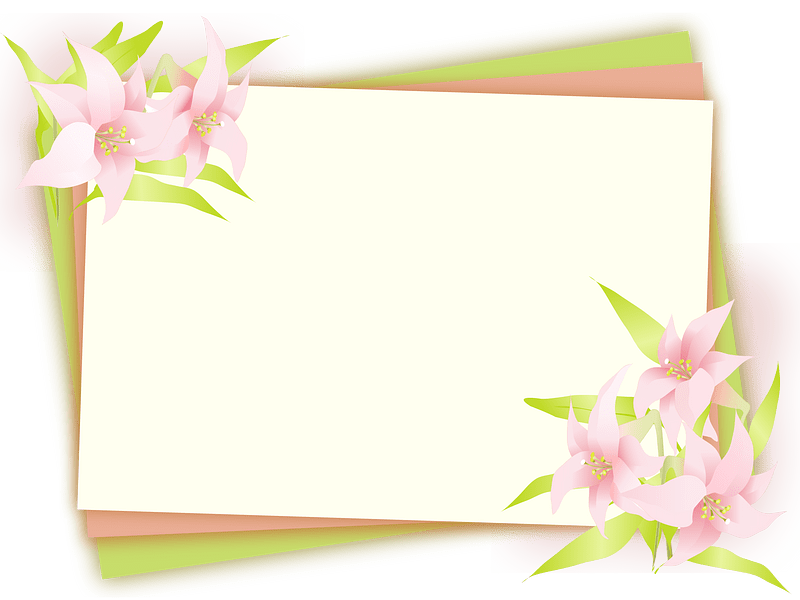 Lily frameのクリップアート