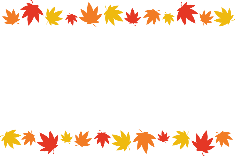 Maple leaves frame clipart