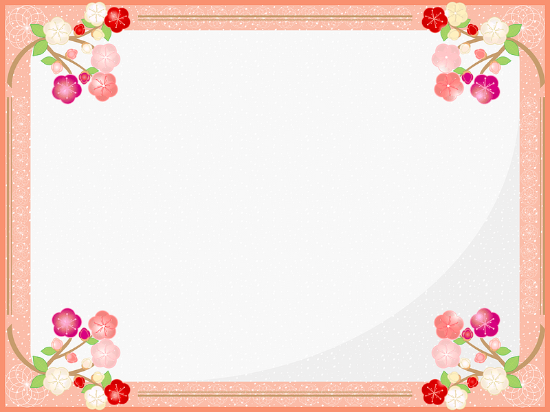 Plum blossoms frameのクリップアート