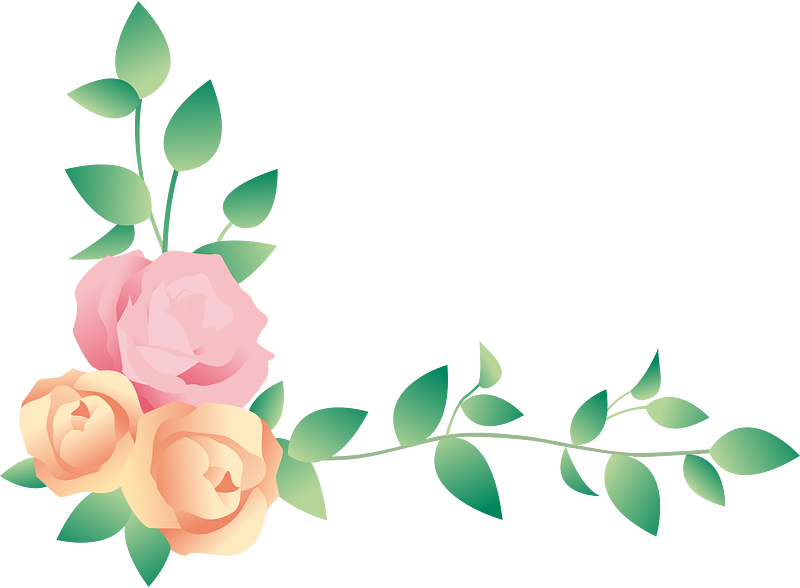 Rose frame clipart