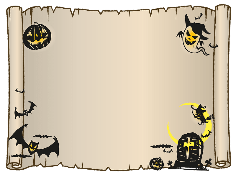 Scroll halloweenのクリップアート