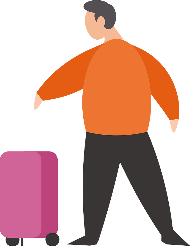 Man with suitcase clipart. Free download transparent .PNG Creazilla