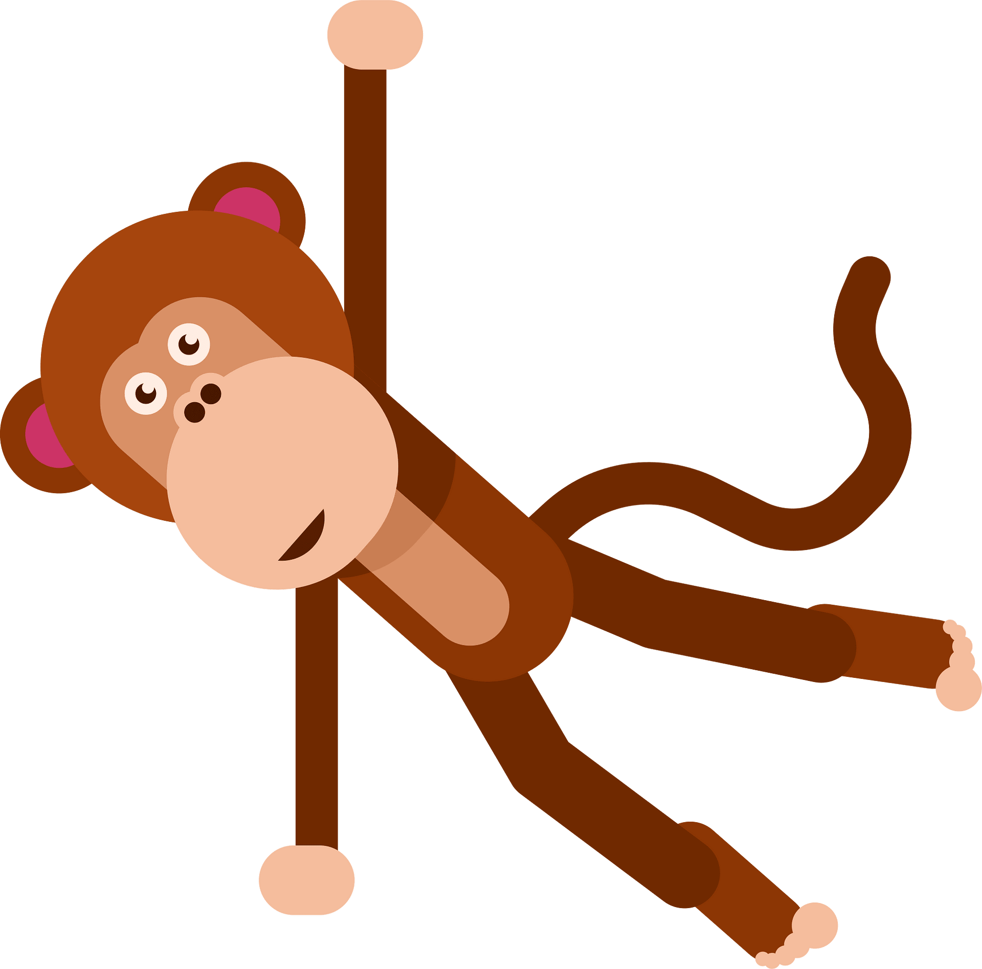 Monkey hanging clipart. Free download transparent .PNG Creazilla