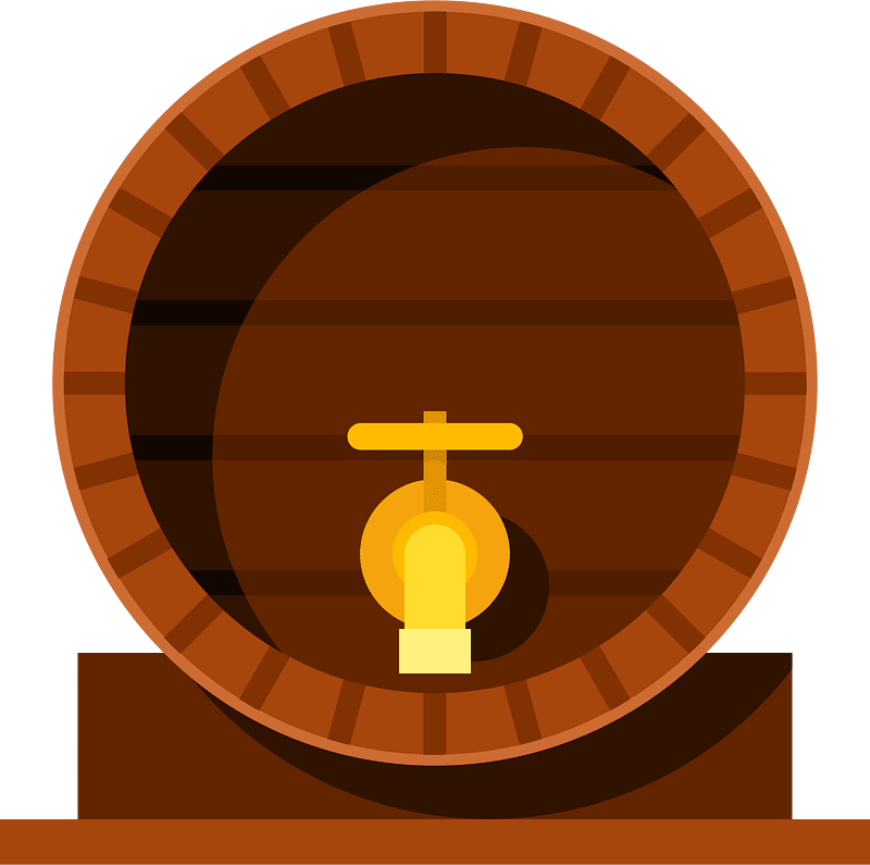 Wooden barrel beer clipart