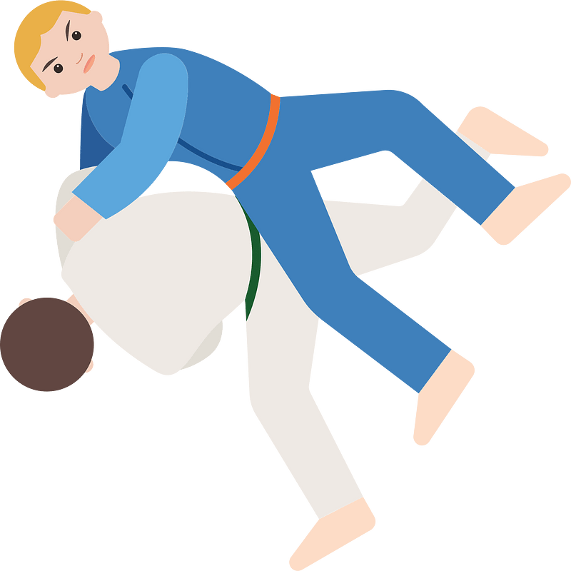 Judo throw immagine clipart