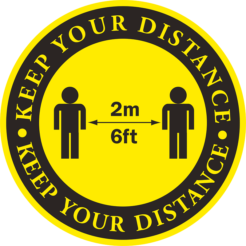 Keep your distance stickers clipart. Free download transparent .PNG