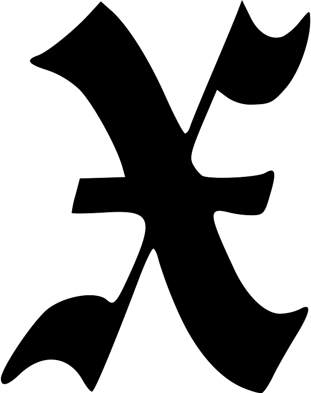 Old english letter x clipart. Free download transparent .PNG Creazilla