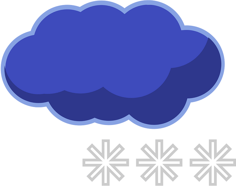 Snow cloud clipart. Free download transparent .PNG | Creazilla