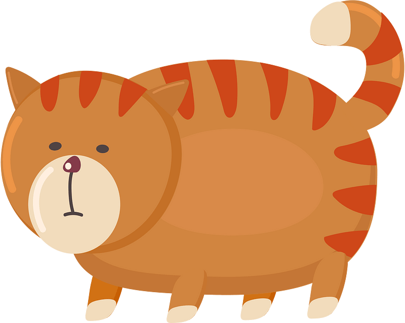 Gato gordo clipart