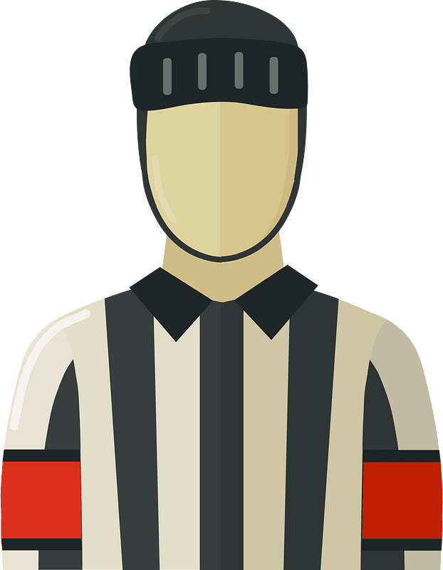 Hockey referee clipart