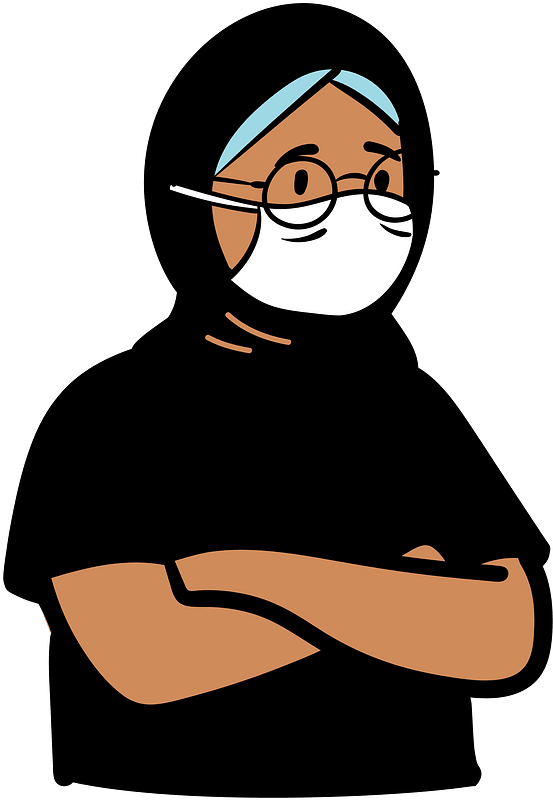 Woman wearing face mask clipart. Free download transparent .PNG Creazilla