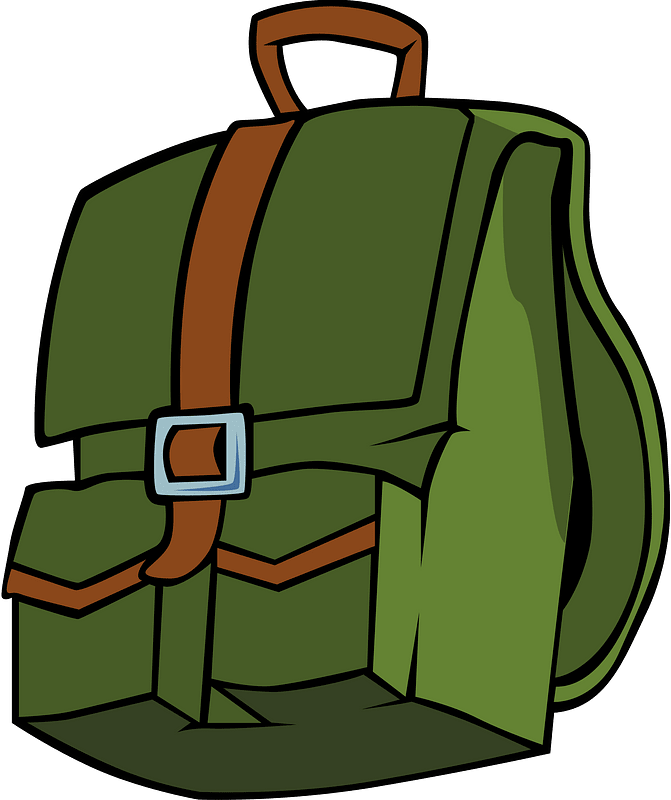 Green Backpack clipart. Free download transparent .PNG Creazilla