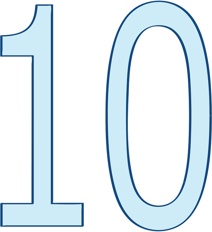 Number 10 clipart. Free download transparent .PNG Creazilla