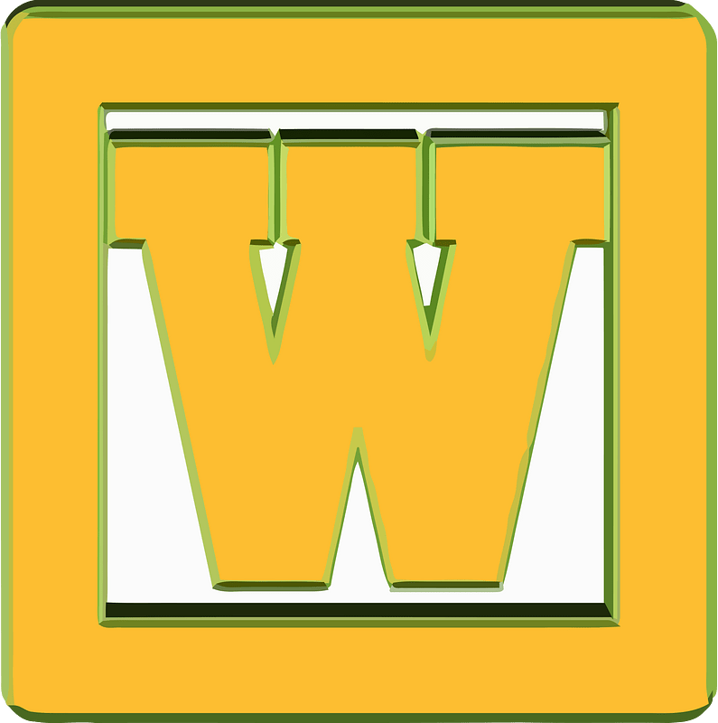 Letter W clipart. Free download transparent .PNG | Creazilla