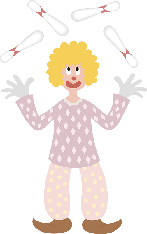 clown juggling clipart. Free download transparent .PNG Creazilla