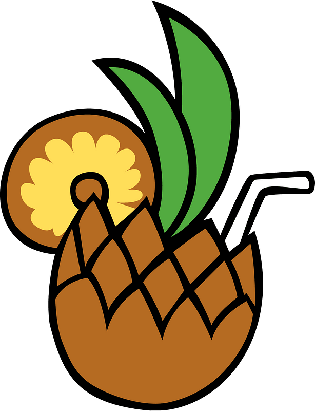 Pineapple drink clipart. Free download transparent .PNG Creazilla