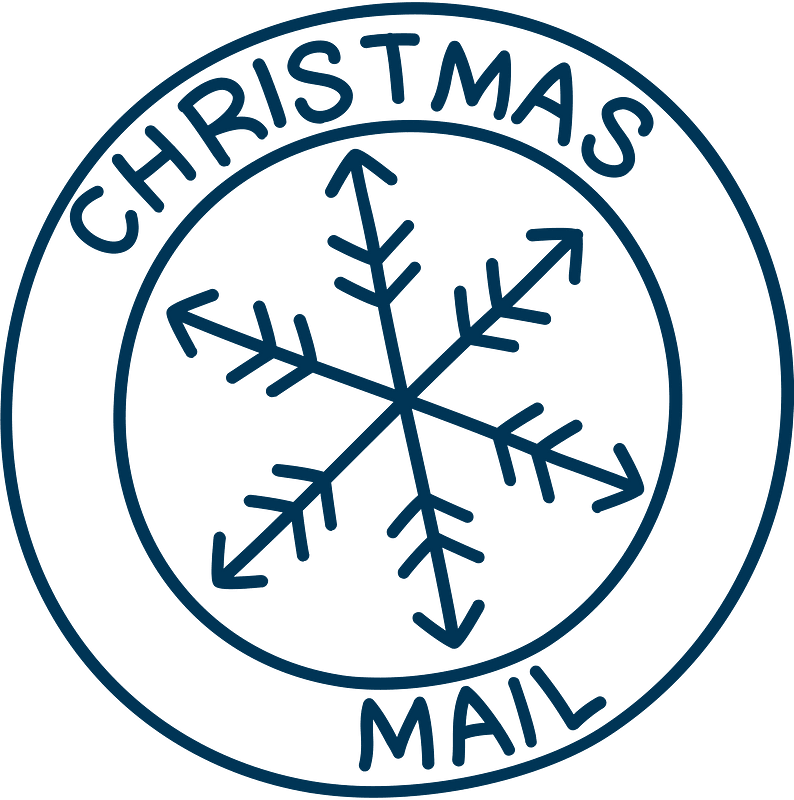 Letter to Santa Christmas stamp clipart. Free download transparent