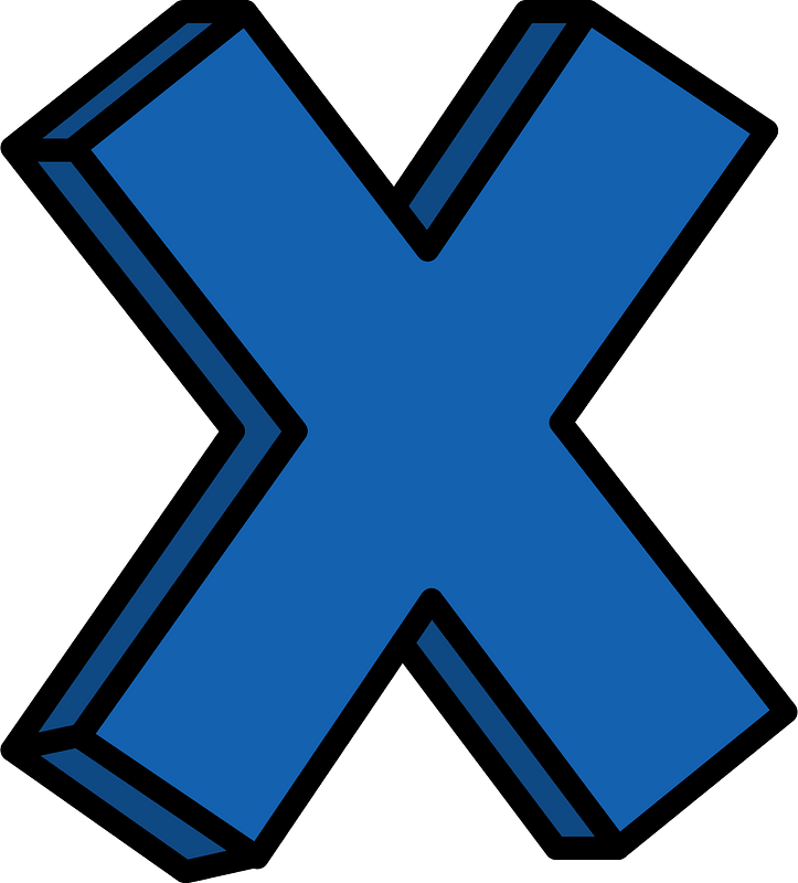X sign clipart. Free download transparent .PNG Creazilla