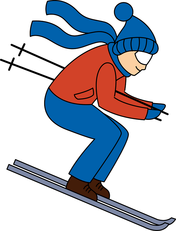 Skieur clipart