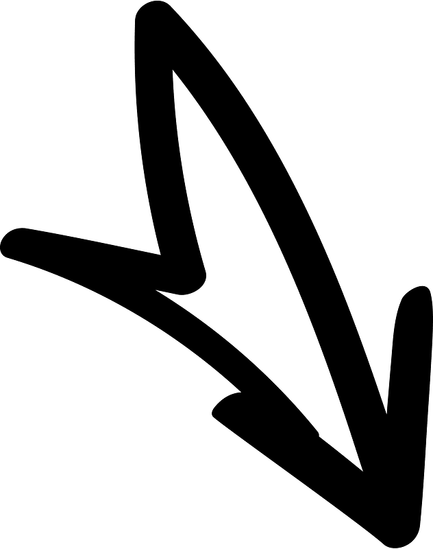 Hand drawn arrow clipart. Free download transparent .PNG Creazilla