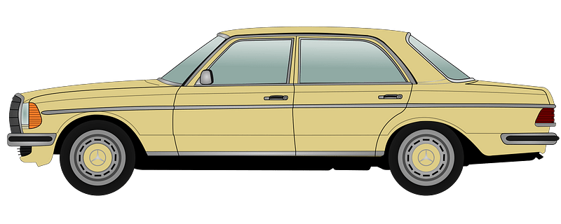 Mercedes Benz 280 W123 clipart. Free download transparent .PNG | Creazilla