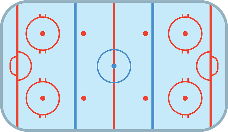 Ice hockey rink clipart