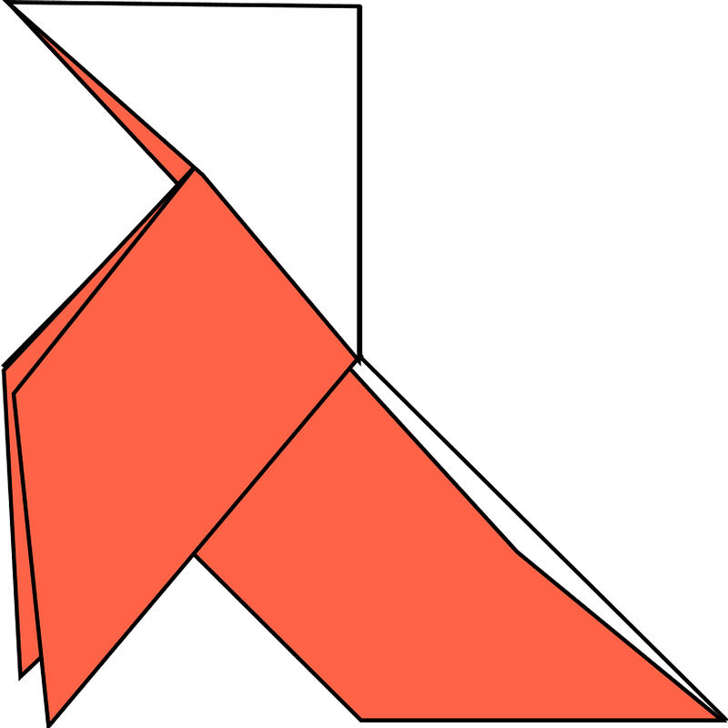 Pajarita origami Small bird clipart. Free download transparent .PNG