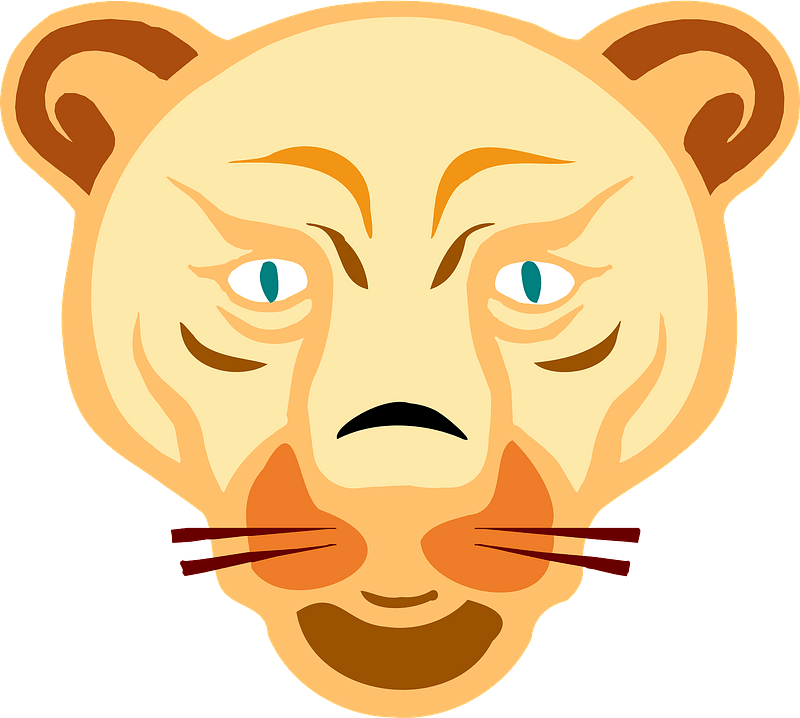 Lion face clipart. Free download transparent .PNG Creazilla