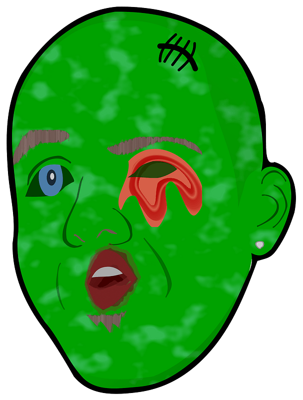 Zombie head clipart. Free download transparent .PNG Creazilla
