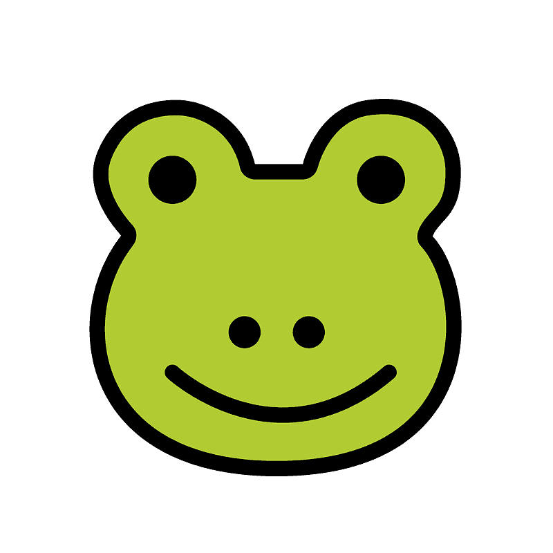 Frog emoji clipart. Free download transparent .PNG Creazilla