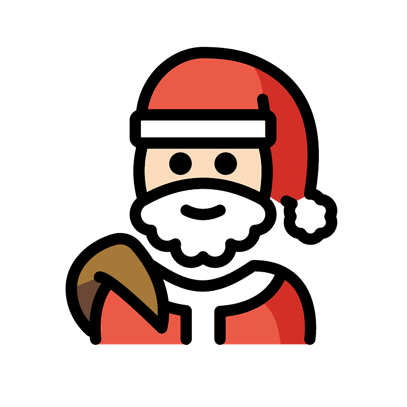 Santa Claus emoji clipart. Free download transparent .PNG Creazilla