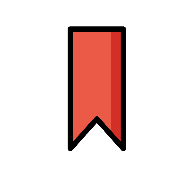 Bookmark emoji clipart. Free download transparent .PNG Creazilla